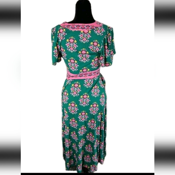 Boden Women's Green Ellie Maxi Floral Garden Party Colorful Tea Dress 4P - Picture 6 of 16